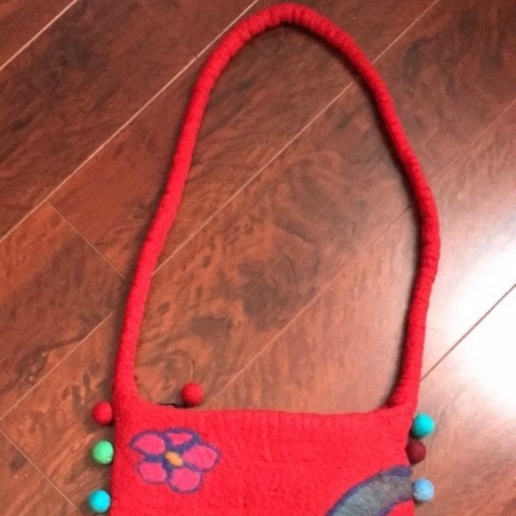 Bohemian red purse / bag - Picture 2 of 2